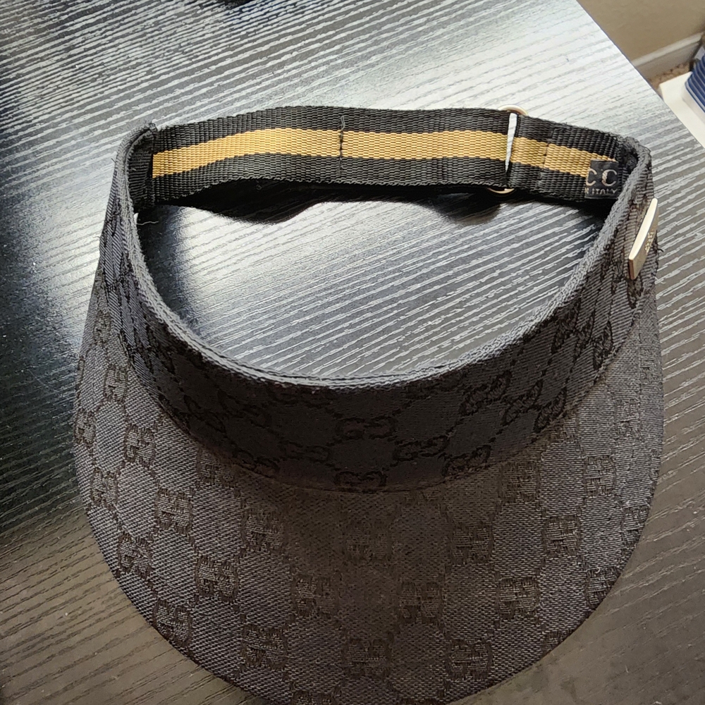 Gucci Black Monogram Visor